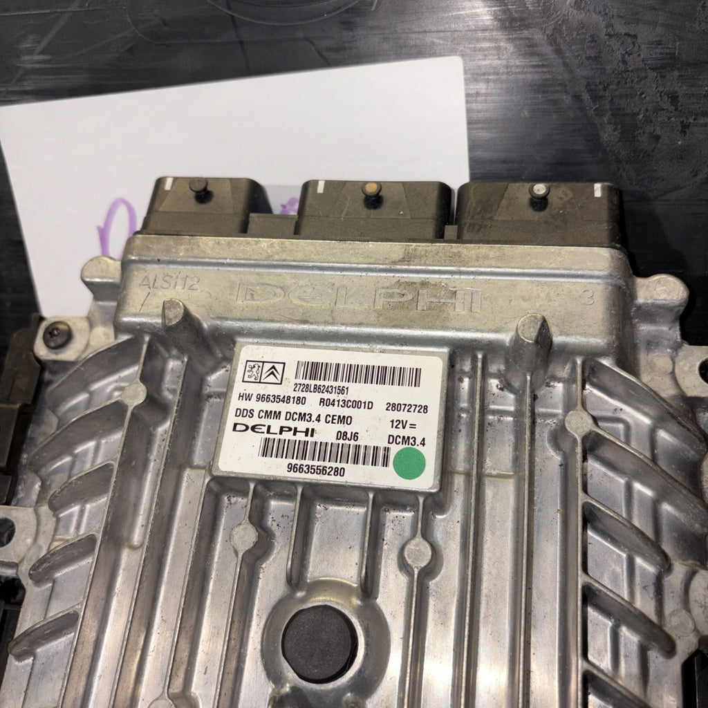 Peugeot 407 2.0 HDi ECU Engine Control Unit Delphi 9663611480 HW9663548180 04-11