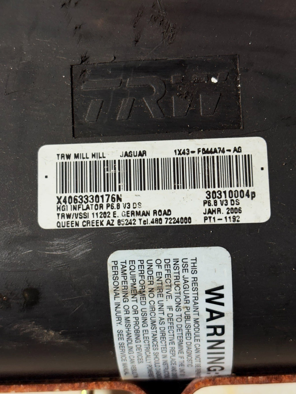 Jaguar X Type 2006 Left Passenger Nearside Dash Air Bag X4063330176N 30310004P
