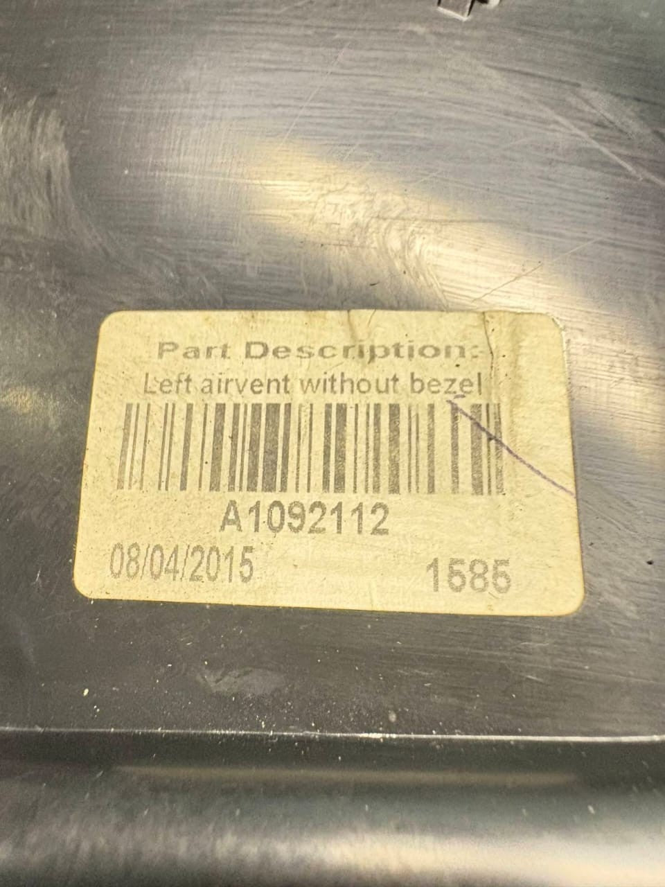 CITROEN DS3 AIR VENT DASH HEATER DASHBOARD A1092112 2015 NSF