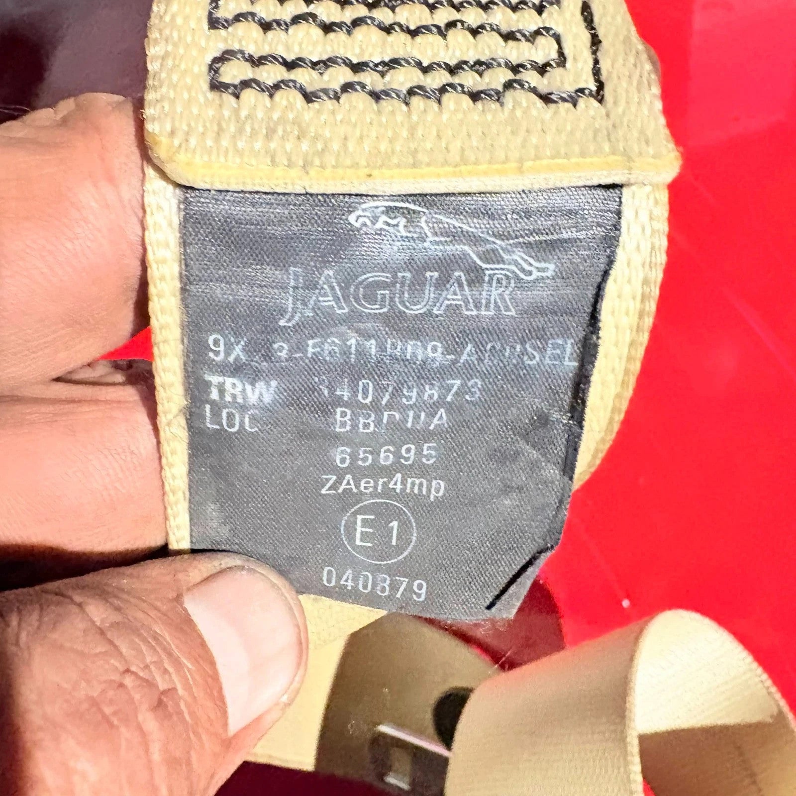JAGUAR XF SEAT BELT LEFT PASSENGER SIDE REAR 2000 34079873