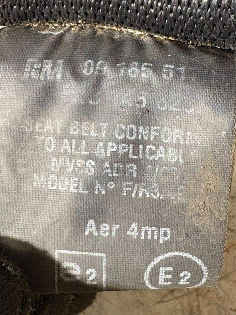 041039 seat belt belt rear right Opel Signum de1525768-12