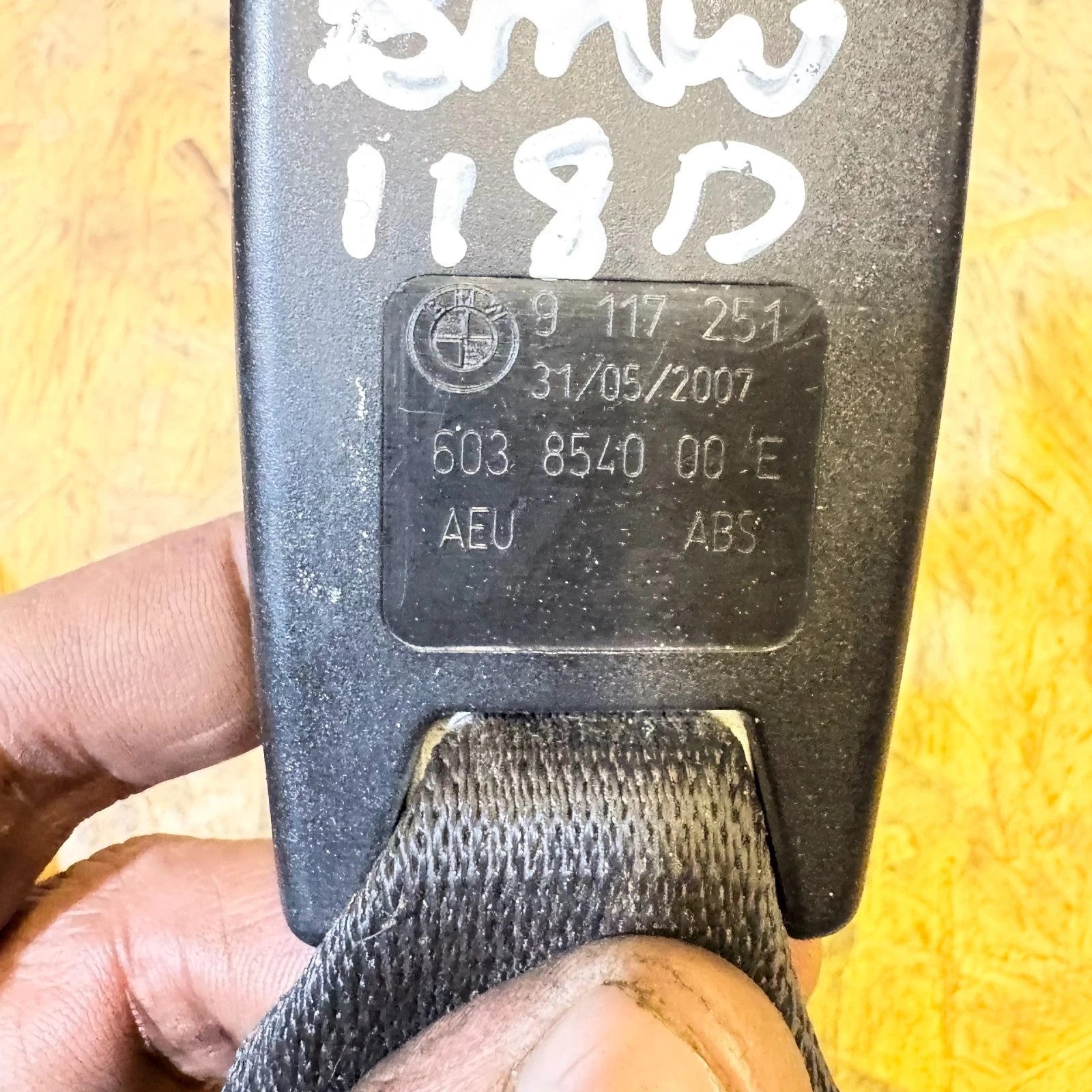 BMW 1 Series E81/E87 Right Rear Belt Buckle 9117251 72119117251 2004-09/2009