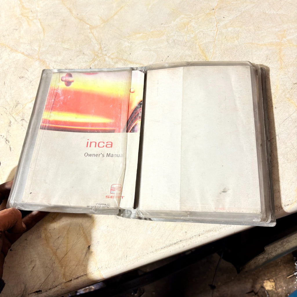 2001 SEAT INCA QUICK OWNERS MANUAL/HANDBOOK