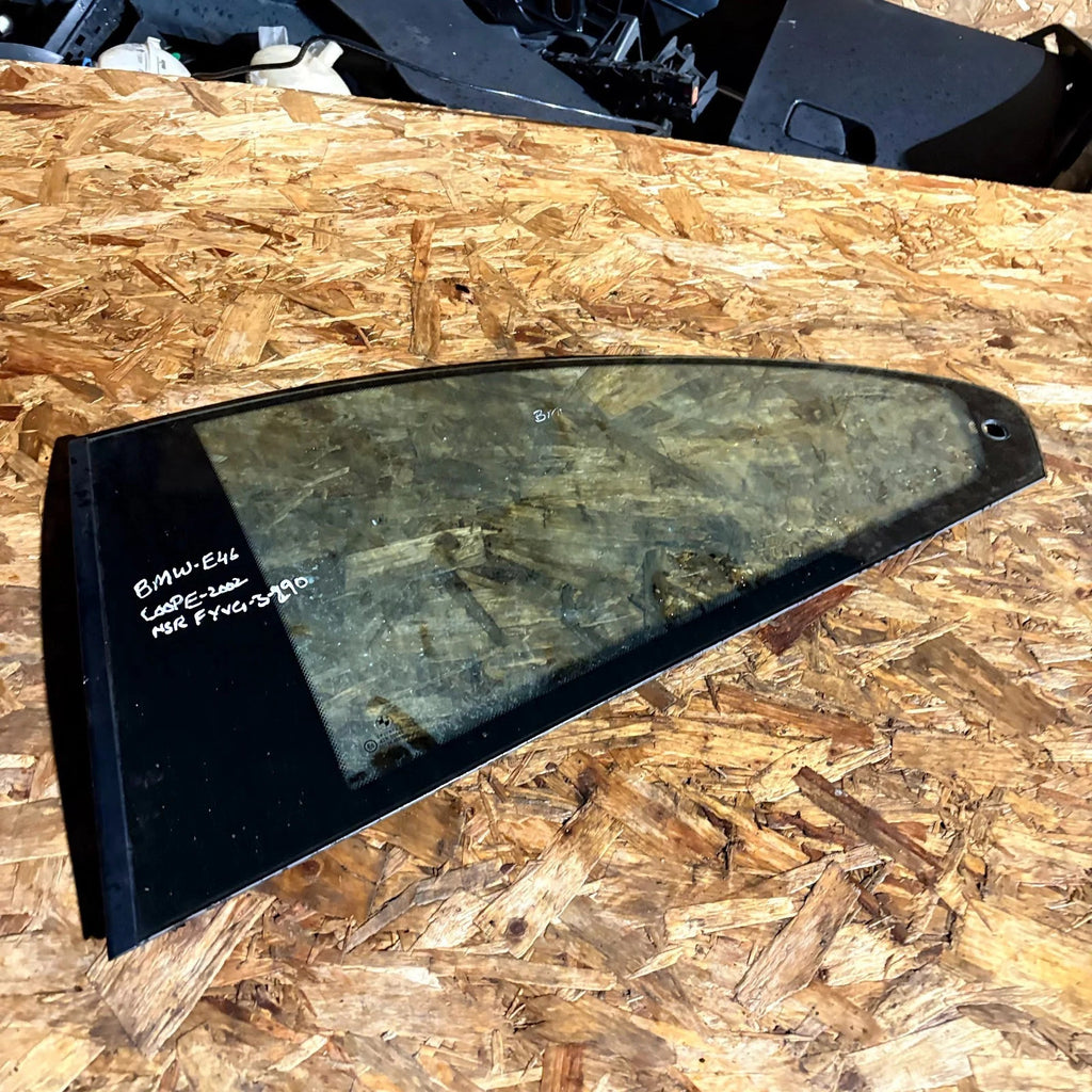 BMW E46 Coupe Passenger Rear Left Quarter Glass
