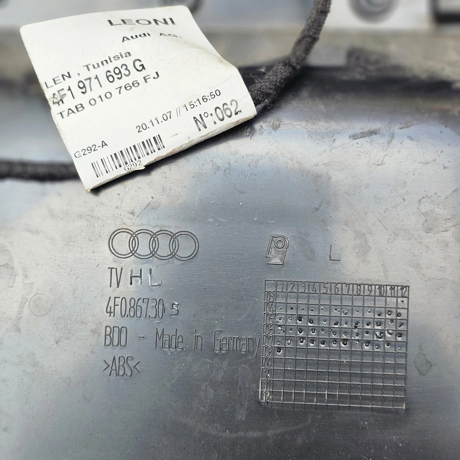 Audi A6 C6 Left Passenger Nearside Rear Door Card Panel 4f0867305n 2004-2012