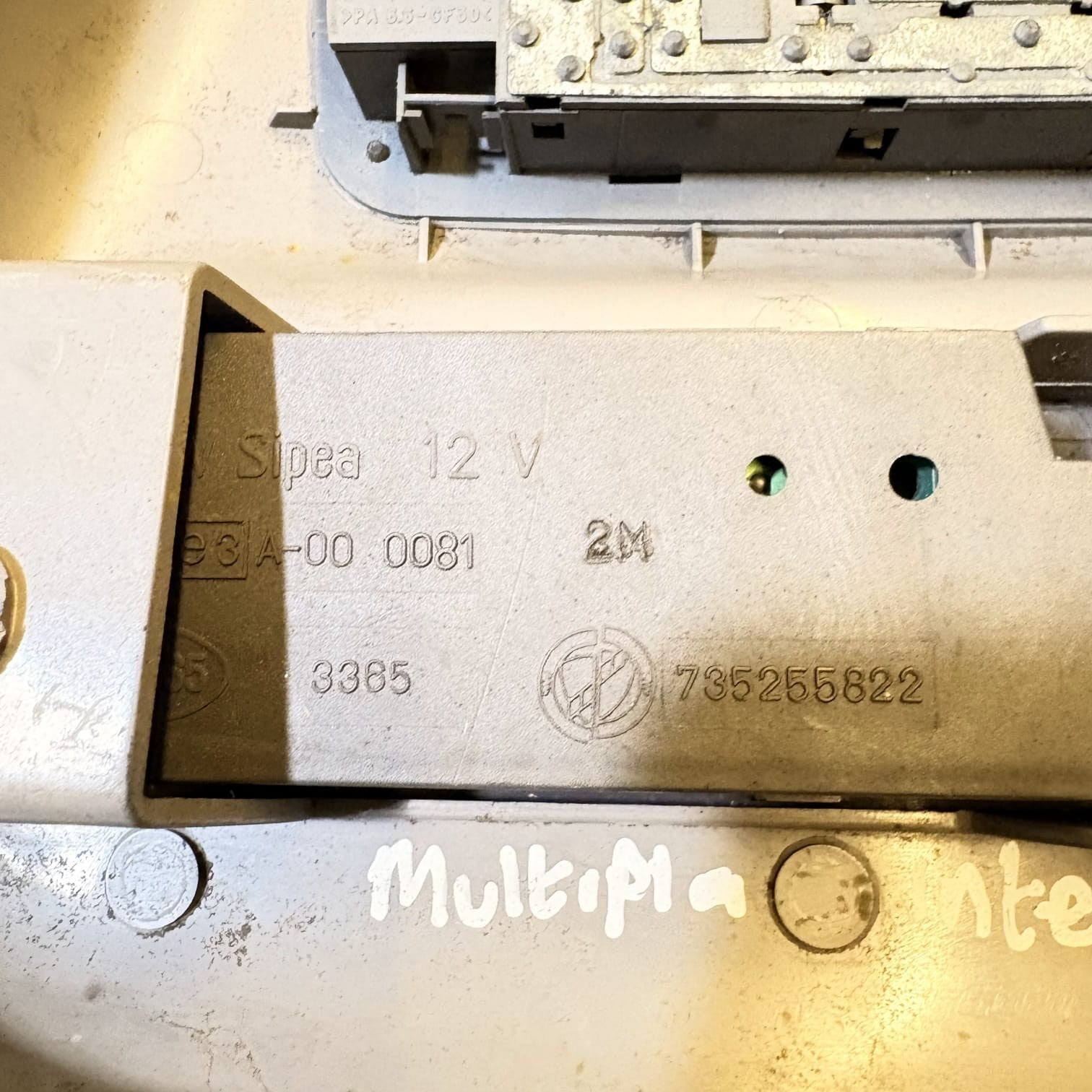 Fiat Multipla Front Interior Dome Reading Light Lamp Console 735255822 98-10