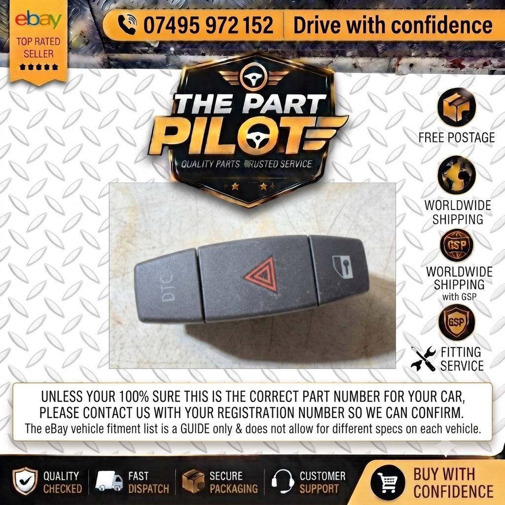 BMW 1 Series E87 130i Hazard Warning Light Switch Dashboard 549529100 05-07