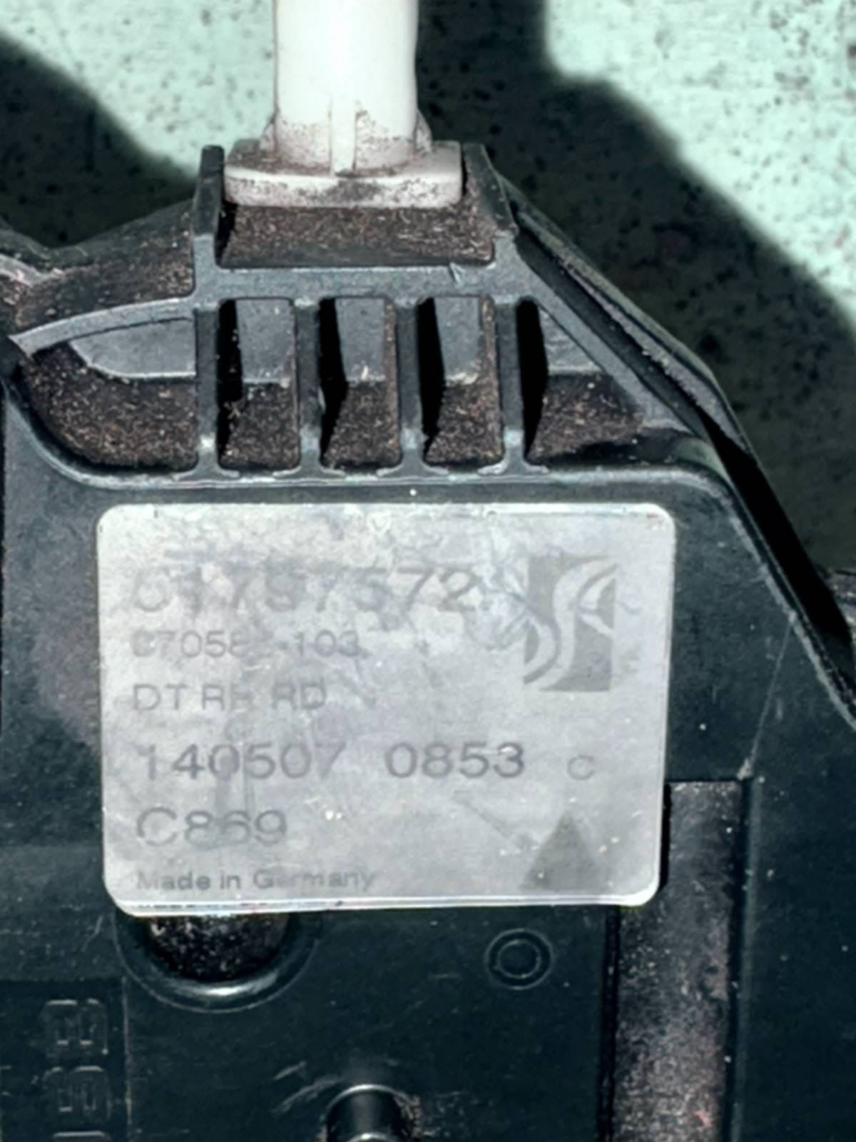 2007 FIAT GRANDE PUNTO FRONT PASSENGER DOOR CENTRAL LOCK C869 51797567