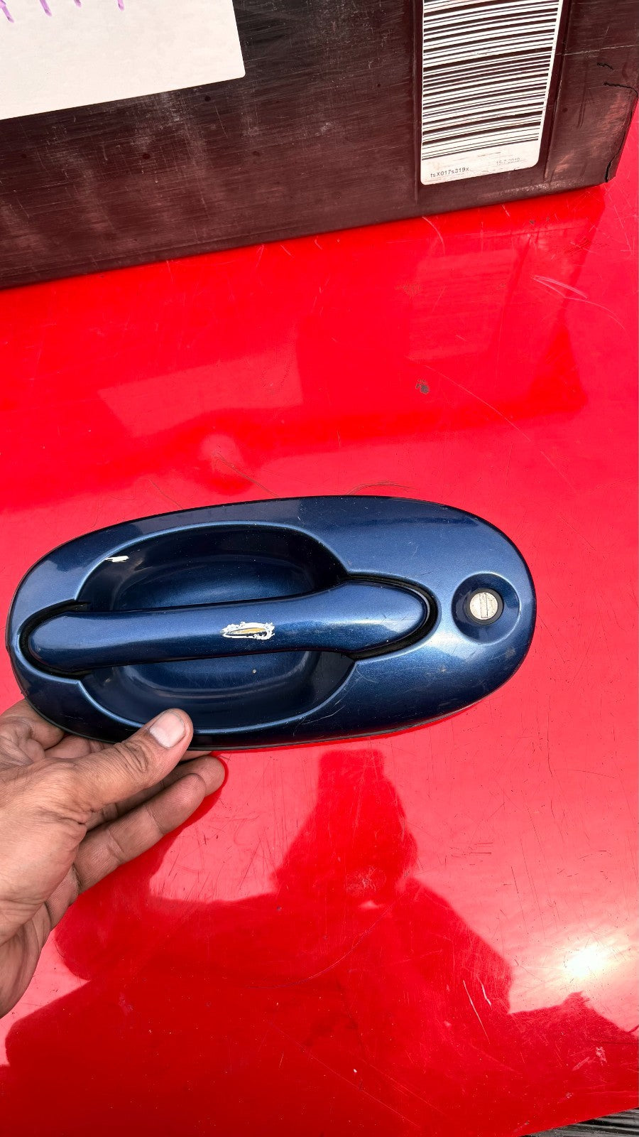 KIA SEDONA 2004 FRONT LEFT PASSENGER SIDE N/S/F EXTERIOR DOOR HANDLE K53A 59 410