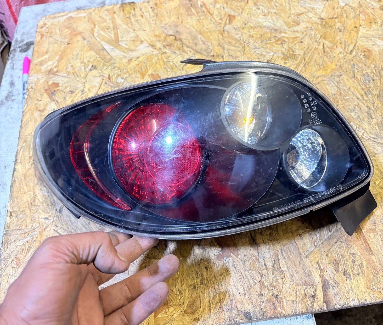 Peugeot 206 GTi 180 2003-2006 NSR Left Smoked Rear Tail Light SK3711-A2B6