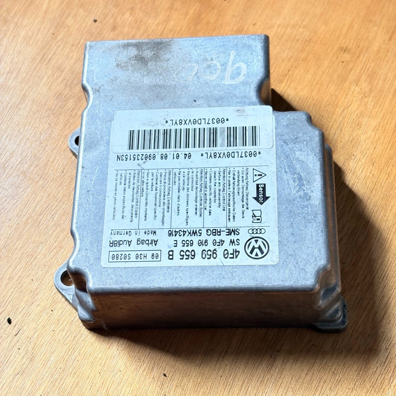 04-11 AUDI A6 C6 SALOON BAG ECU/MODULE 4F0 959 655 B/4F0959655B