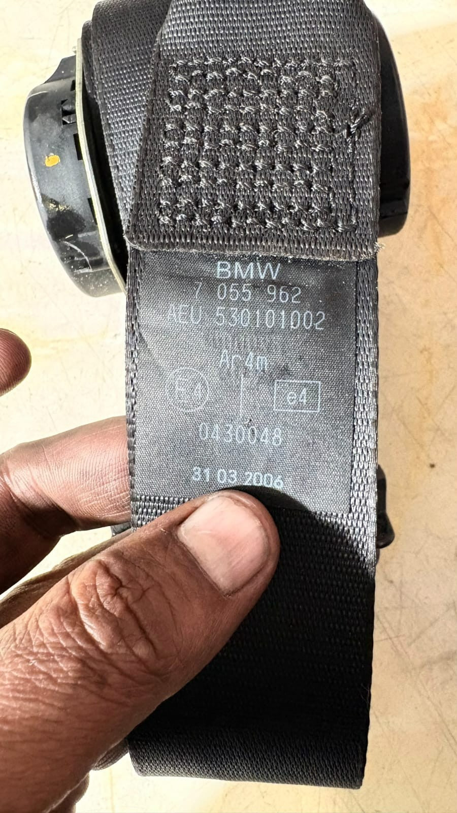 Mini Bmw R50 2003-2006 Left Passenger Nearside Rear Seat Belt 530101002