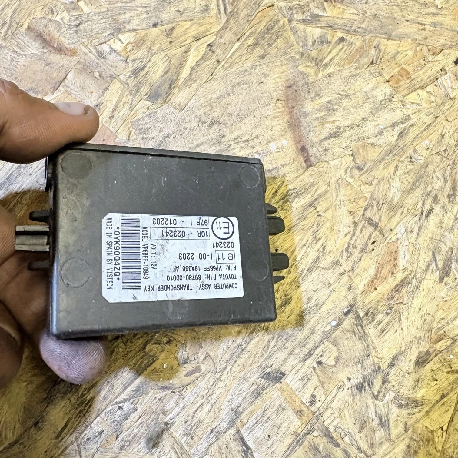 TOYOTA YARIS MK2 05-11 IMMOBILISER TRANSPONDER KEY CONTROL UNIT ECU 89780-00010
