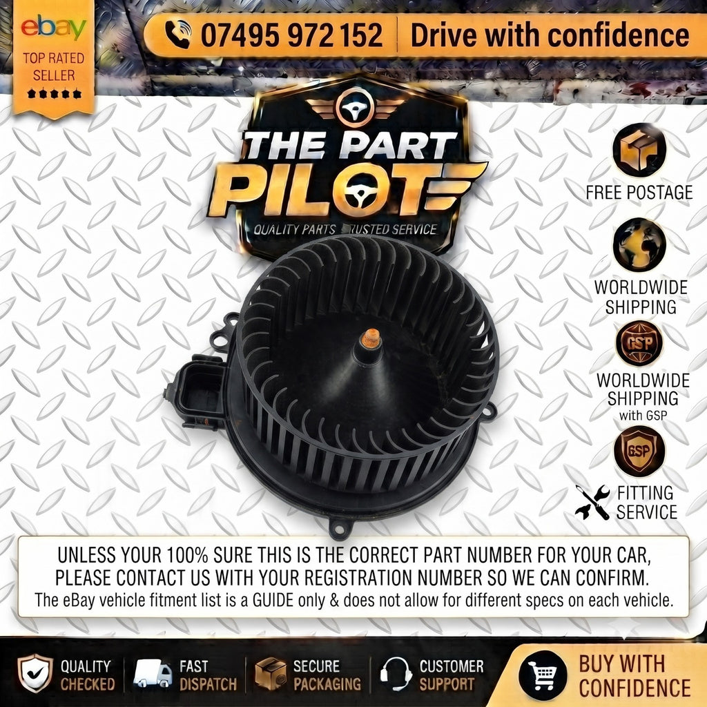 BMW 1 Series F20 F21 2019 Heater Blower Fan Motor T947769