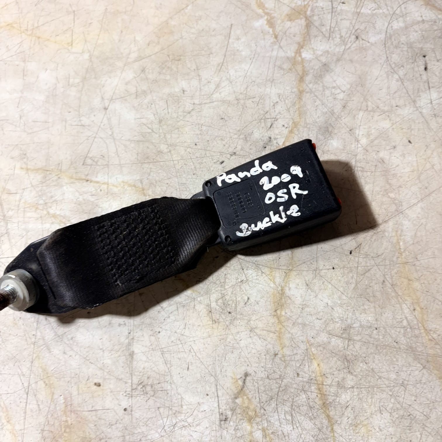 Fiat Panda Mk2 2003-2012 Drivers Rear Right Seat Belt Buckle 33033400