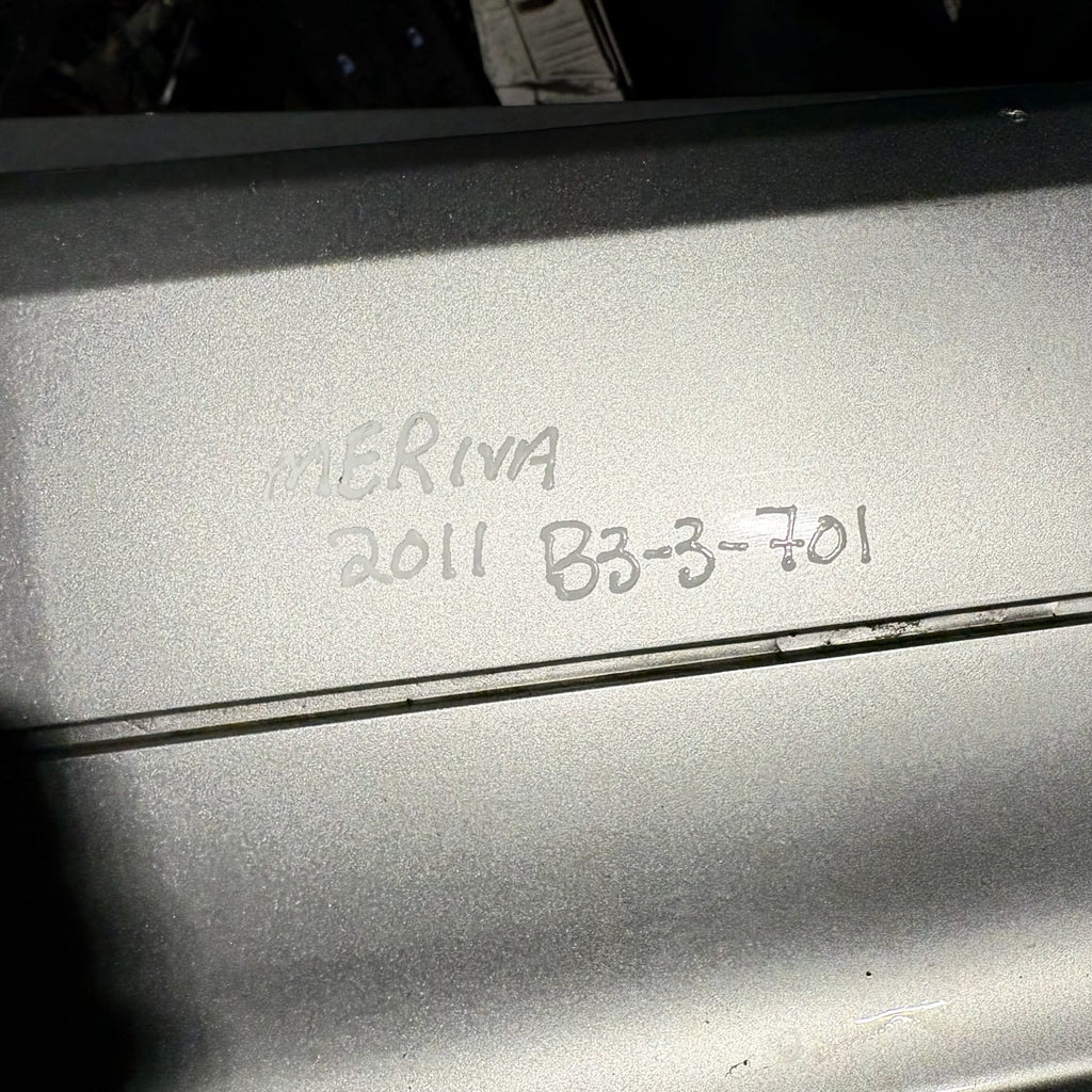 VAUXHALL MERIVA B 2011 REAR BUMPER SILVER
