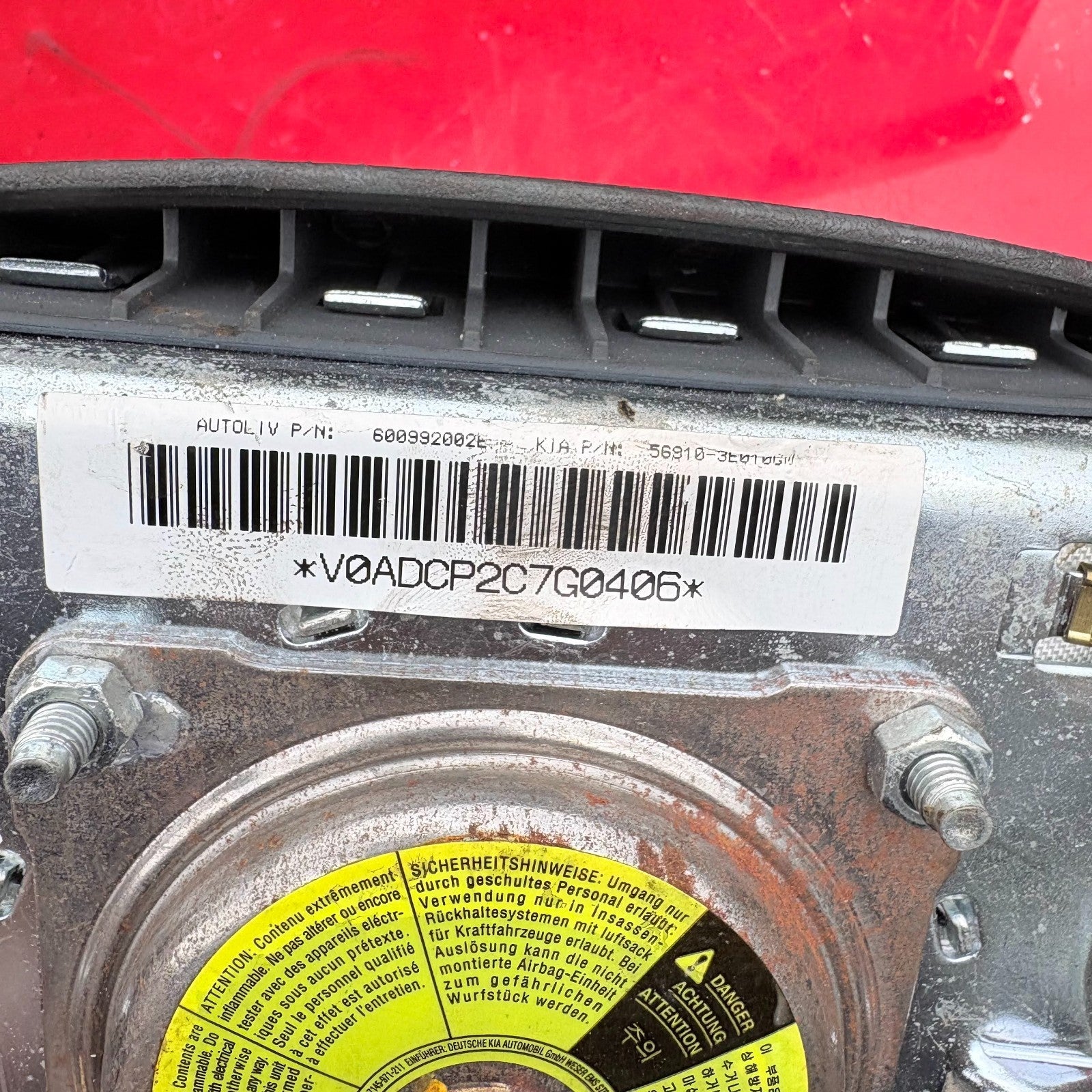 Kia Sorento Steering Wheel Air SRS Bag 2003 569103E010