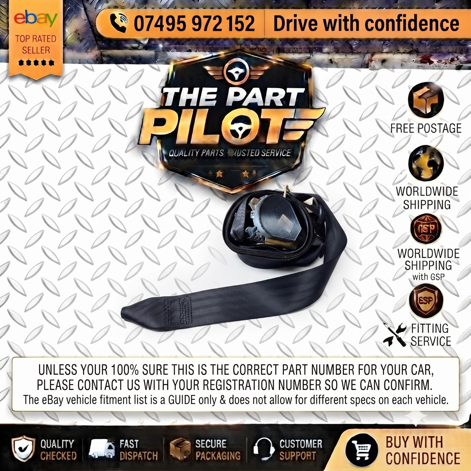 Renault Megane II MK2 2003-2006 Front Left Seat Belt Autoliv 6005164 C84