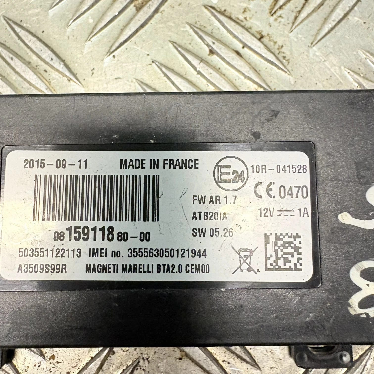Citroen/DS DS3 2015-2016 Bluetooth Handsfree Module ECU 10R041528 9815911880