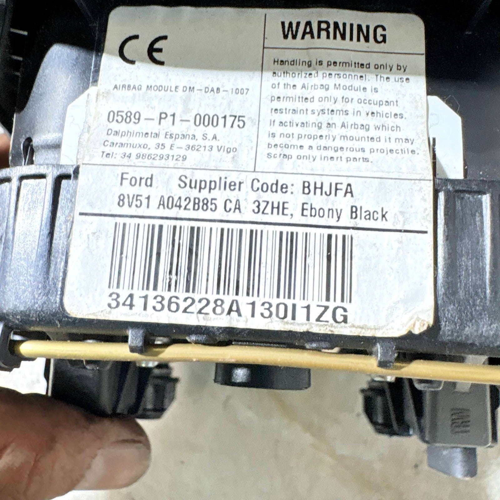 Ford Fiesta MK7 2013 Driver?s Steering Wheel Safety ABag BAM-PT1-1746