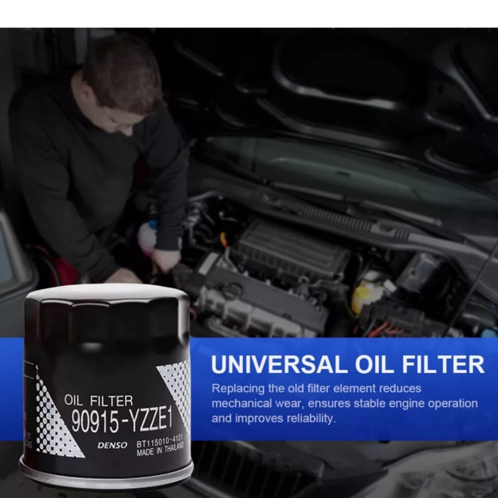 Engine Oil Filter 90915-YZZE1 Toyota Aygo 1.0 1KR-FE 2005-2023 Peugeot 107 C1