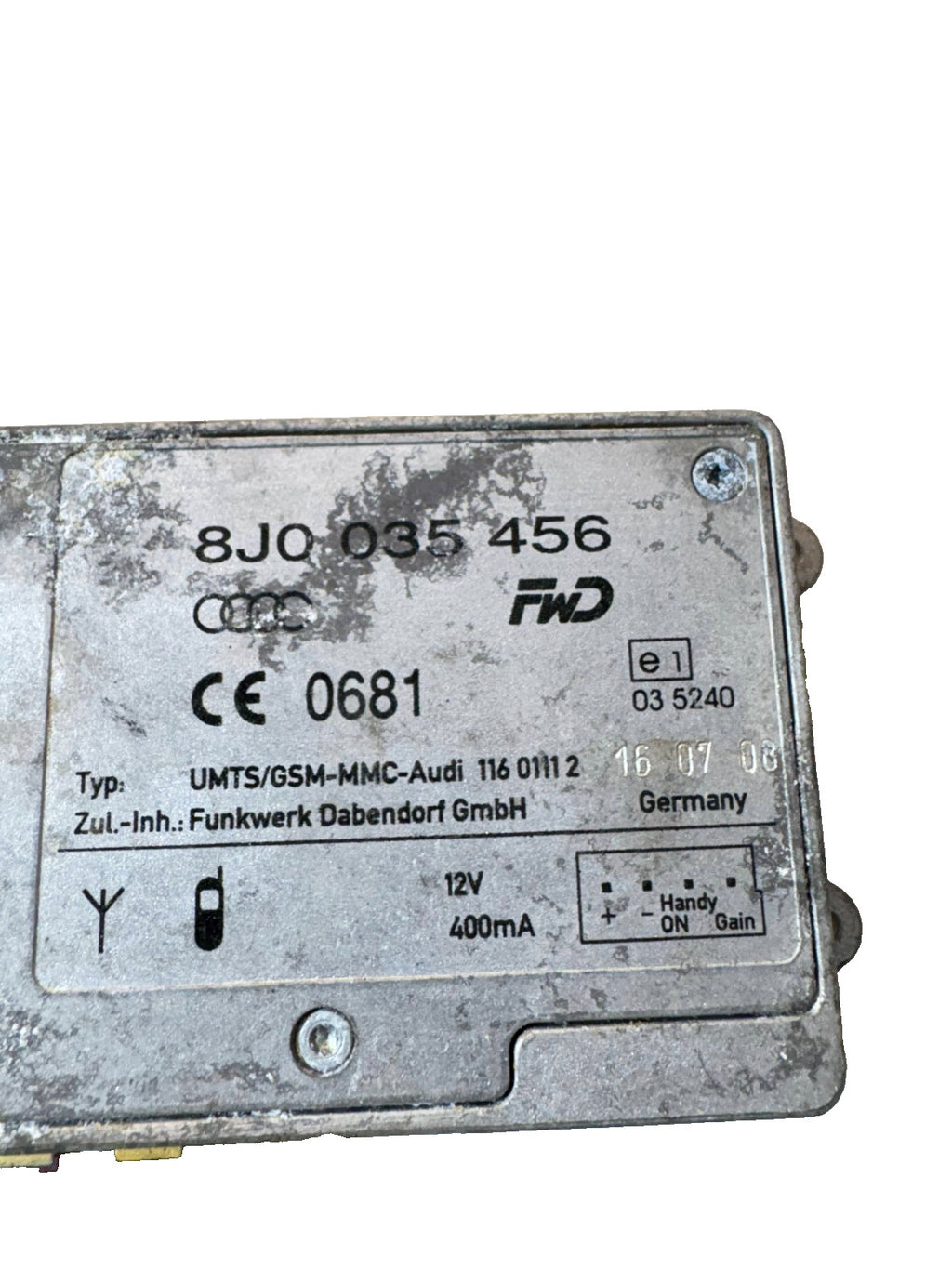Audi Phone Antenna Amplifier 8J0035456A A6 C6 05-11 A4 B8 08-15 A5 08-16