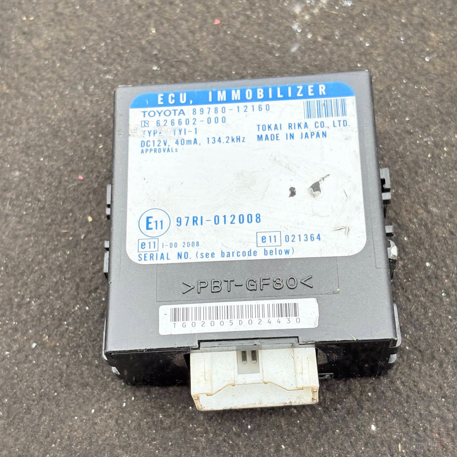 Toyota Corolla MK9 Immobiliser Control Module 2004-2007 89780-12160