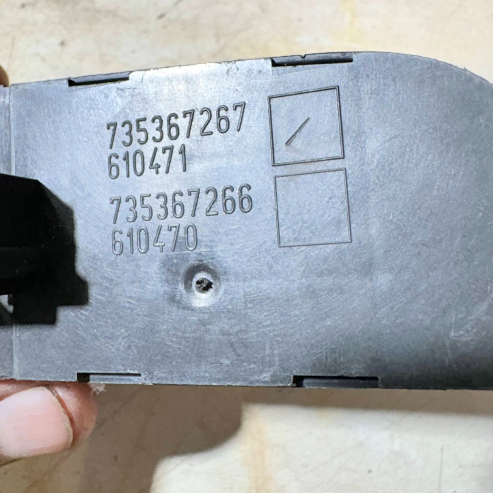 Fiat Grande Punto/Punto 199 Headlight Fog Switch Menu ESC 735367267 2005-2018