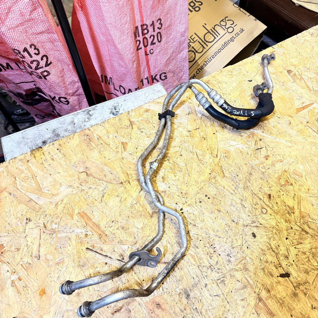 Jaguar S-Type 2.7D V6 Diesel A/C Air Con Pipe Hose Line Assembly 2004-2007