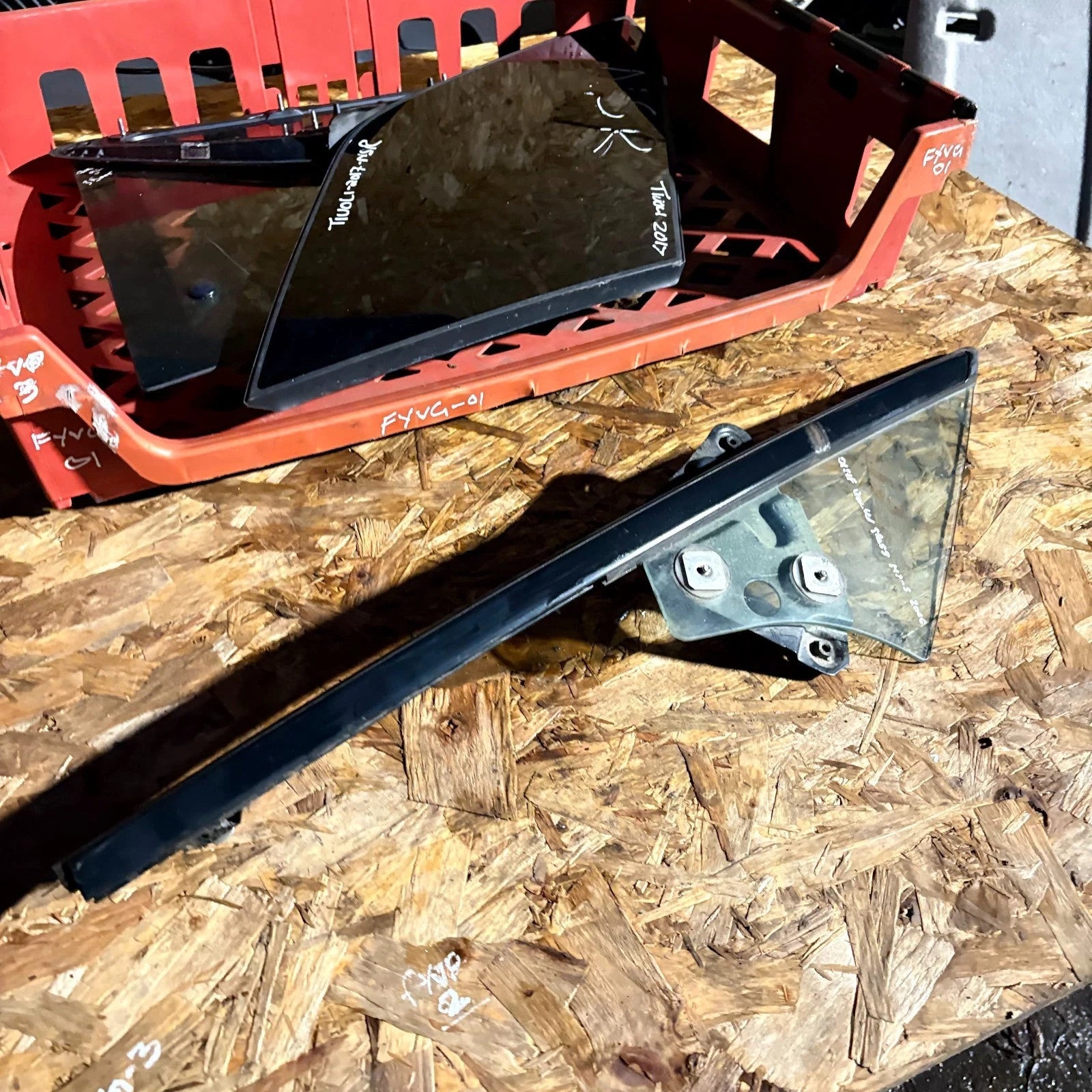 MAZDA MX5 05-15 Door Quarter Light Window Glass Front Left Passenger and Frame
