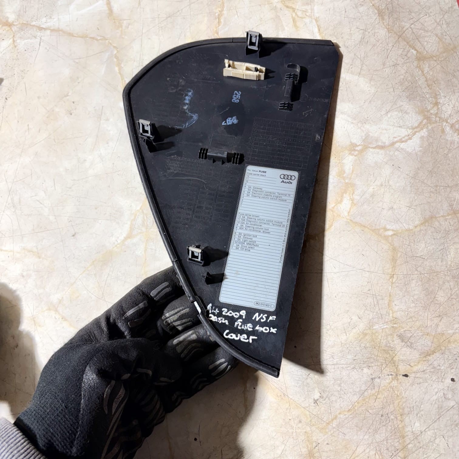 Audi A4 8K A5 8T 2008-2012 Front Left Dash Fuse Box Cover 8K2010503C