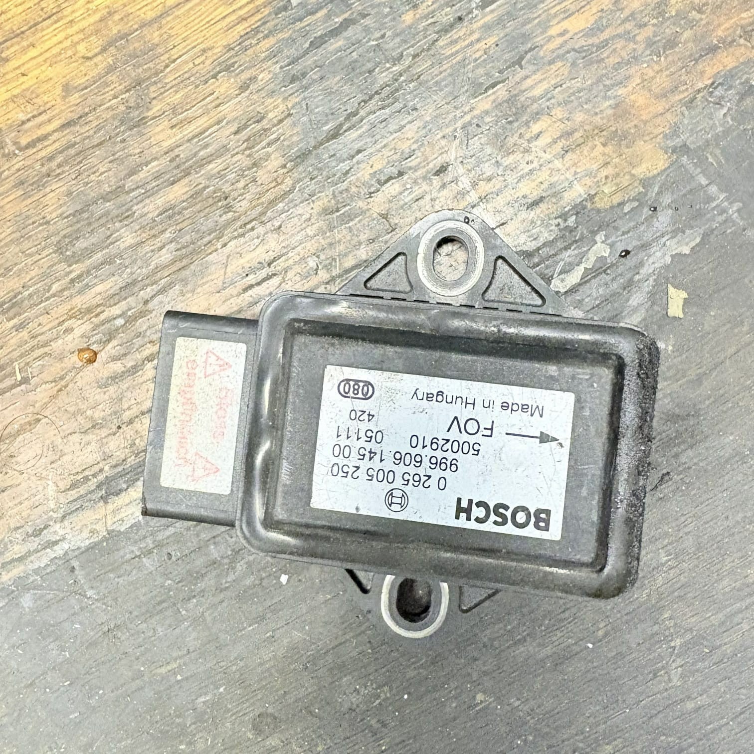 Porsche Boxster 987 2005-2008 Yaw Rate Lateral Acceleration ESP Sensor 026500525