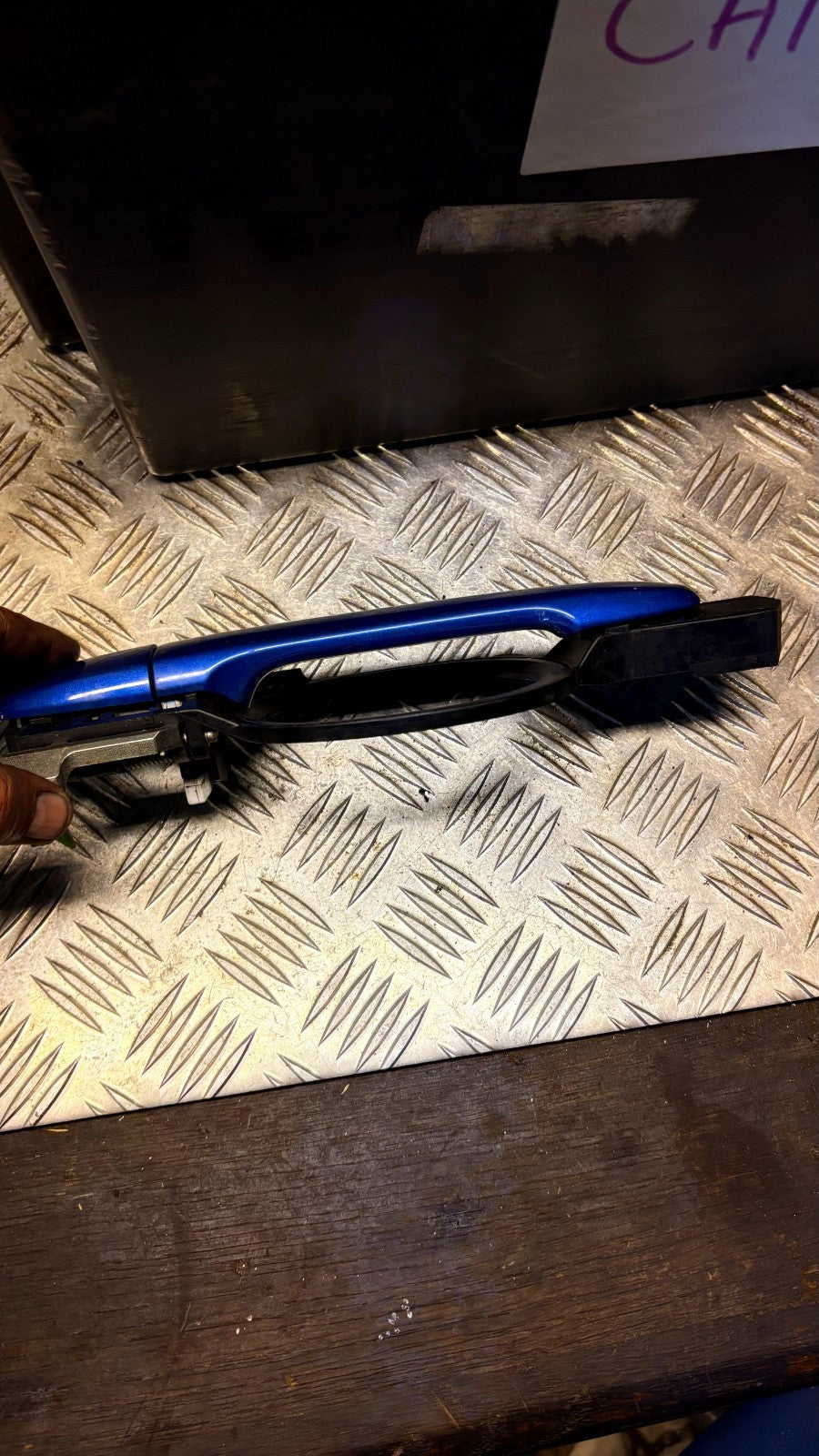 Mitsubishi Lancer 2011 Front Left Exterior Door Handle Blue Nearside NSF