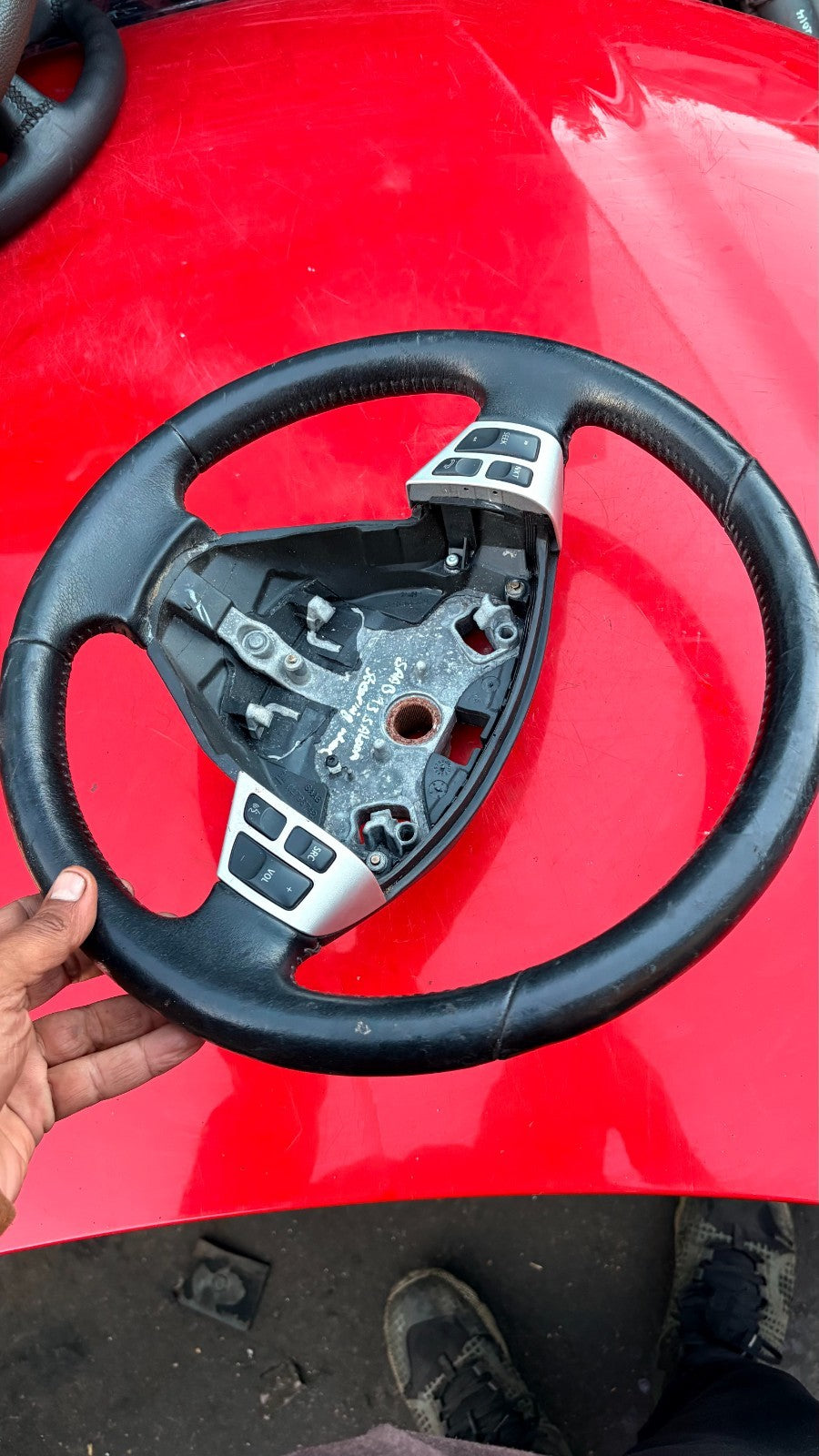 Saab 9-3 2003-2005 Leather Steering Wheel Multifunction Controls 6020815 1279674