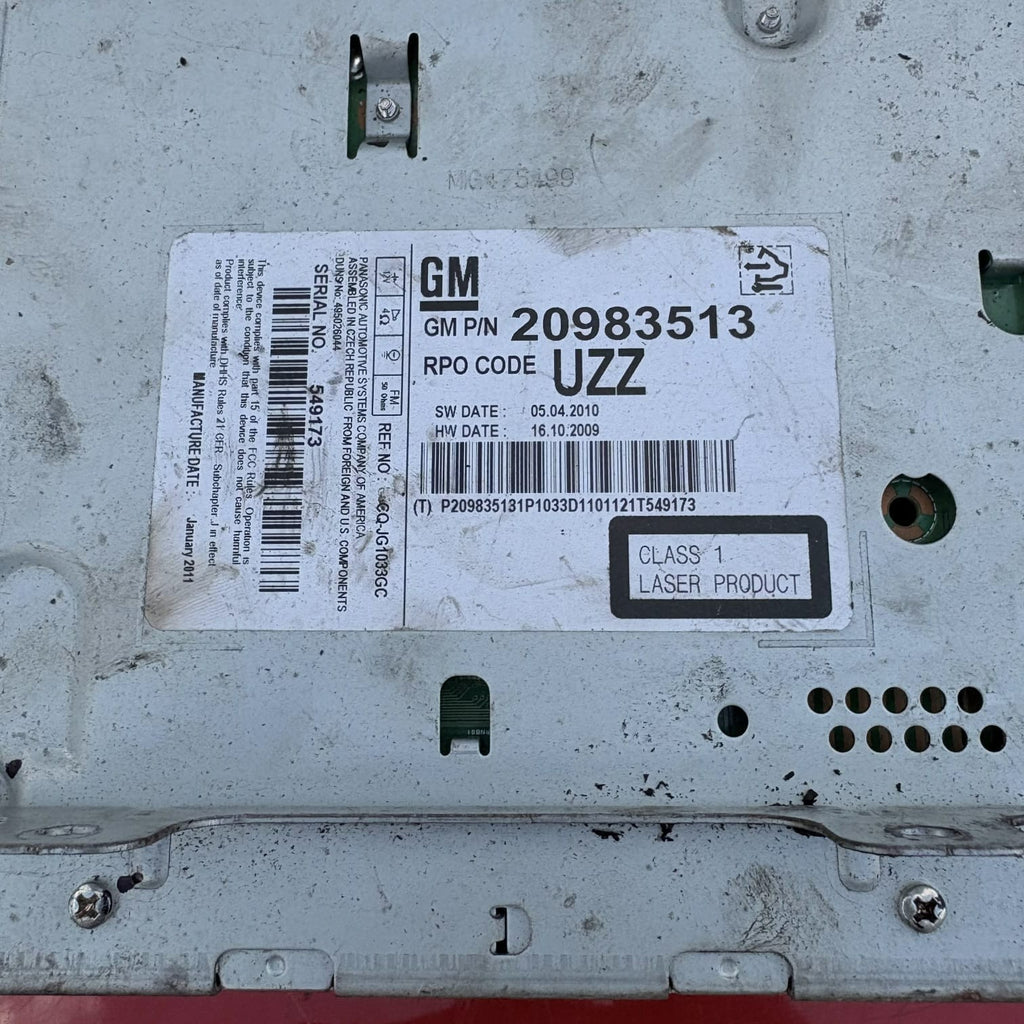 Vauxhall/Opel Insignia 08-13 Radio CD Player Head Unit Stereo 20983513