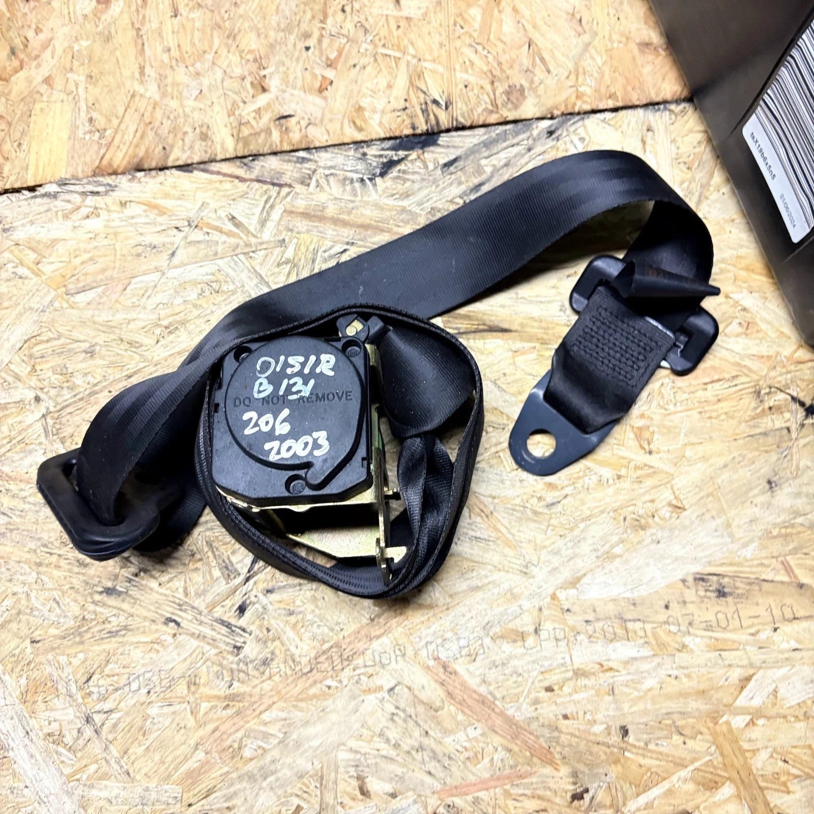 Peugeot 206 Rear Right Seat Belt Retractor 96361218XX 8975R0 1998-2012