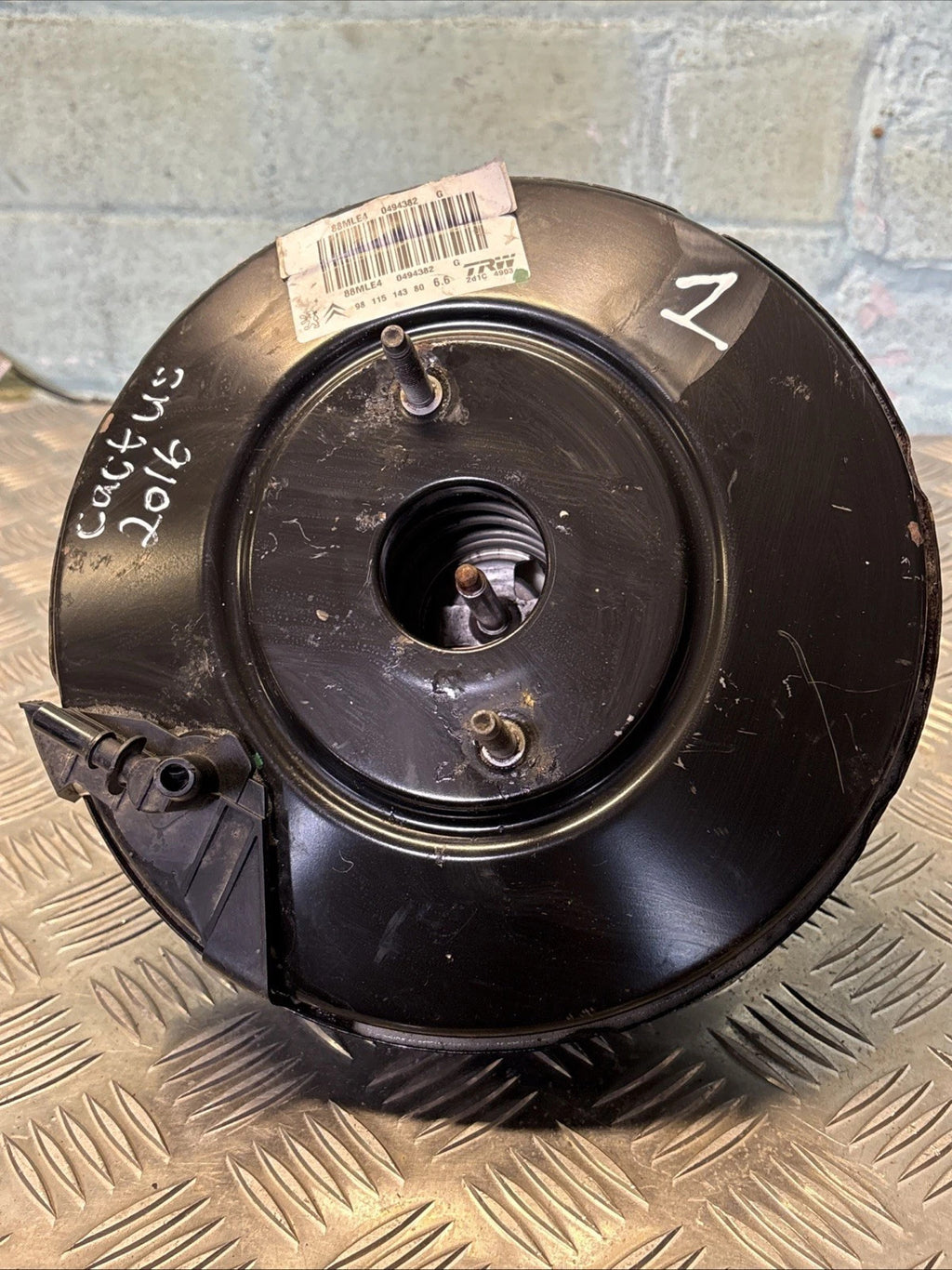 Citroen C4 Cactus 2014 Brake Servo Booster 9811514380 BH02 1.6 BlueHDi