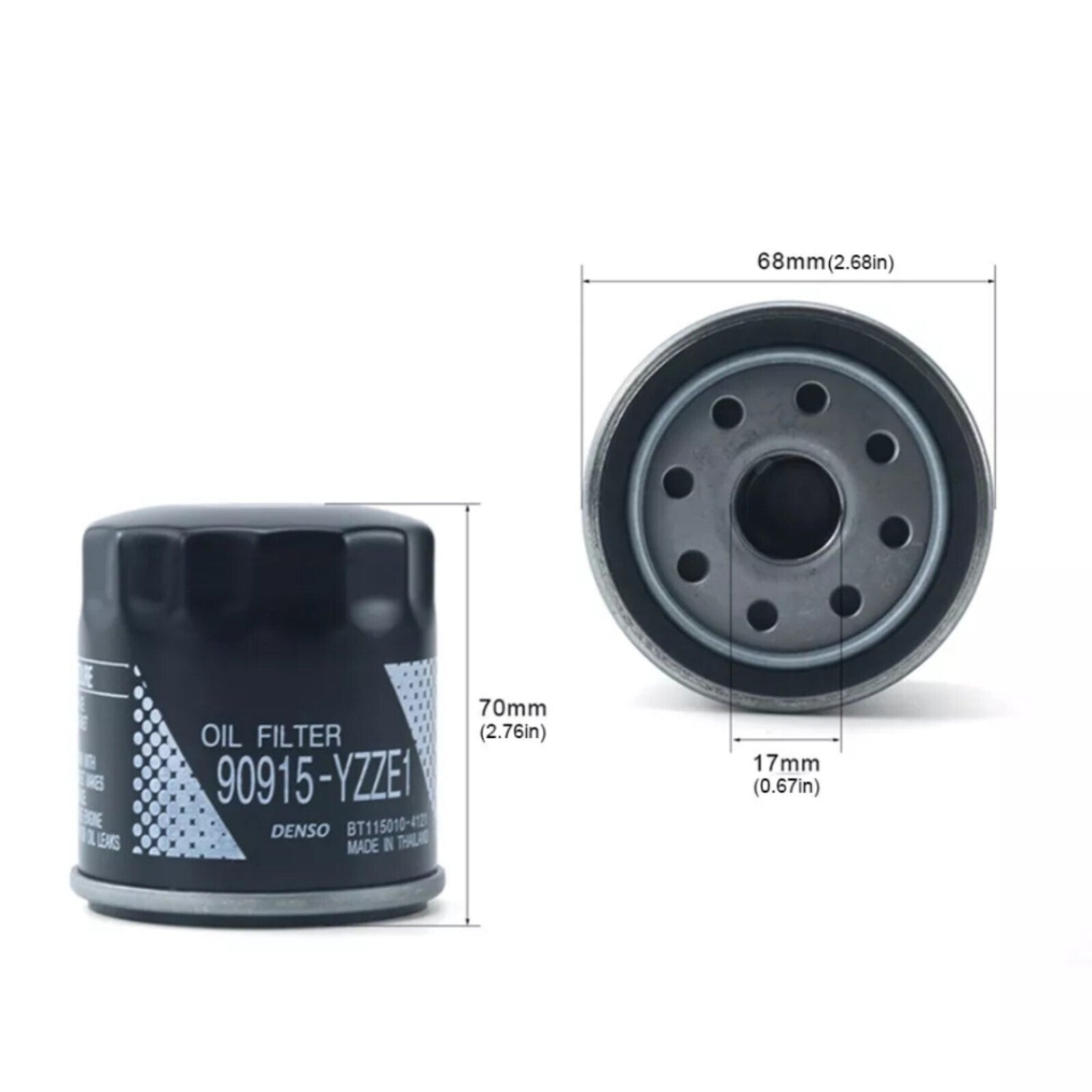 Engine Oil Filter 90915-YZZE1 Toyota Aygo 1.0 1KR-FE 2005-2023 Peugeot 107 C1