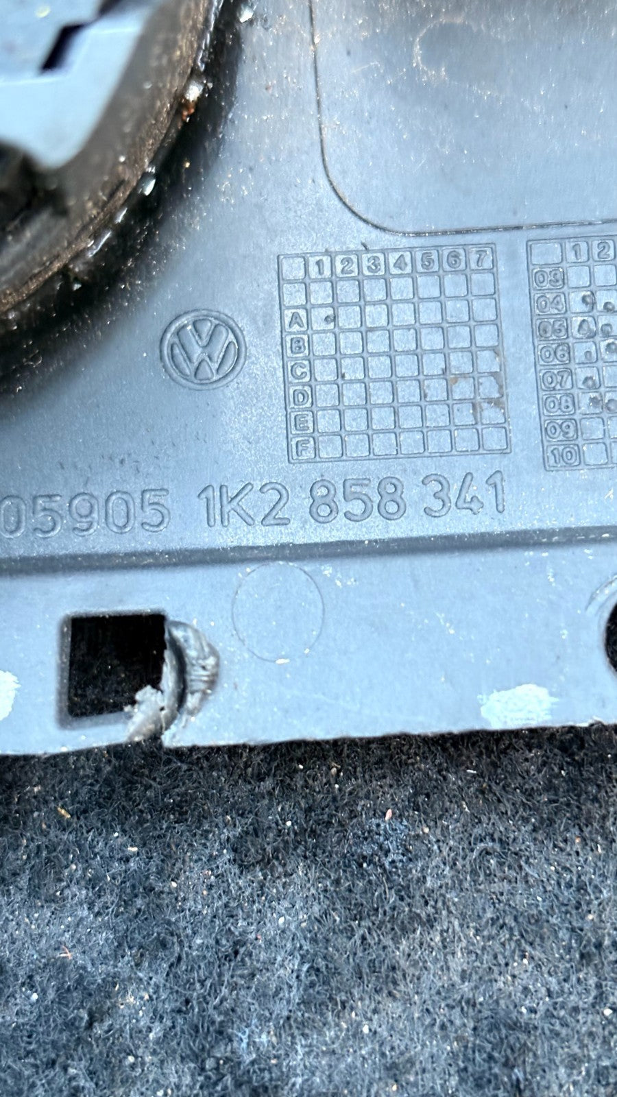 2008 VW Jetta Headlight Switch Control Panel 1K2858341 (1K2 858 341)