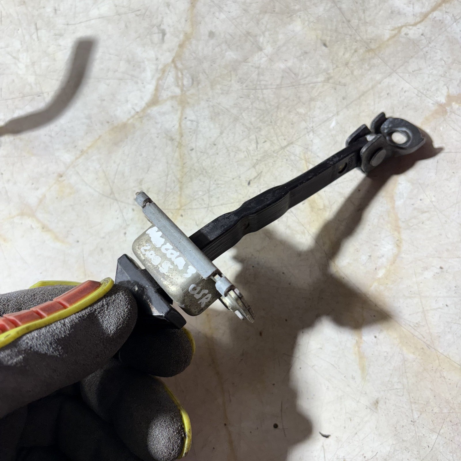 MAZDA 3 2005 DOOR STRAP STOP CHECK HINGE RIGHT REAR SIDE