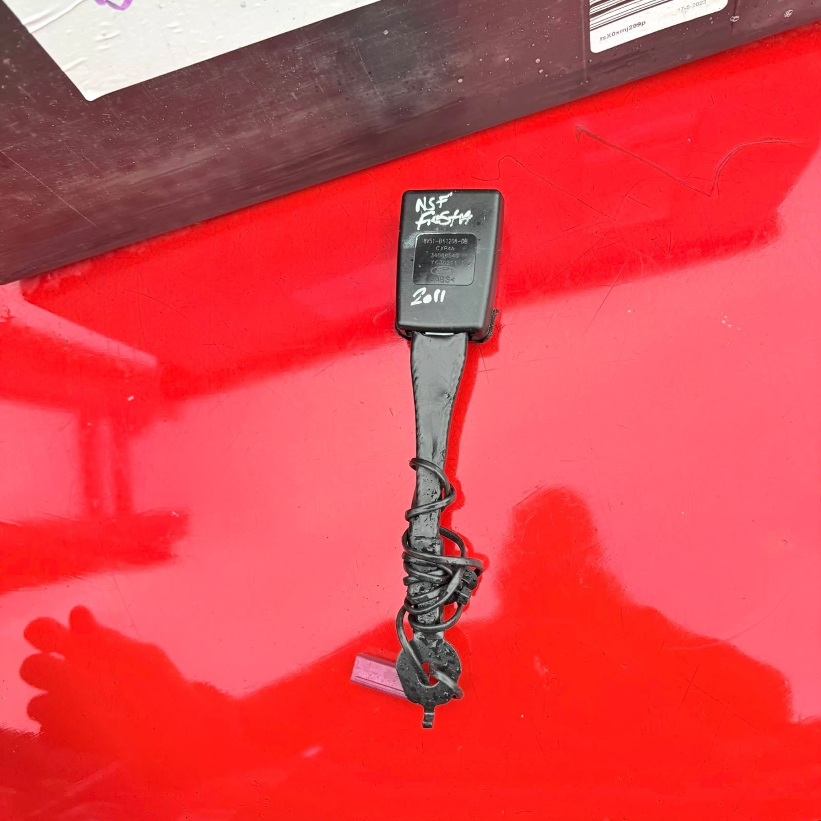 FORD FIESTA MK7 2008-2017 FRONT LEFT PASSENGER SEATBELT BUCKLE STALK 34086540