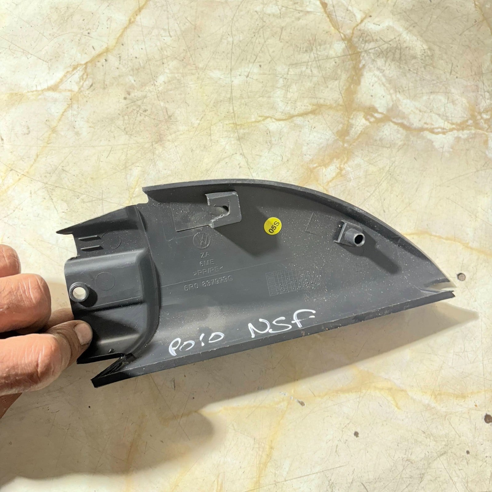 VW Polo 6R Passengers Side Front Door Mirror Trim Cover 6R0837973G