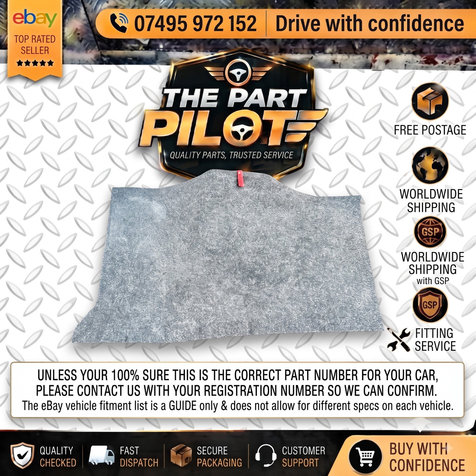 NISSAN BOOT FLOOR CARPET BOARD REAR LUGGAGE LOAD FLOOR TRIM GREY