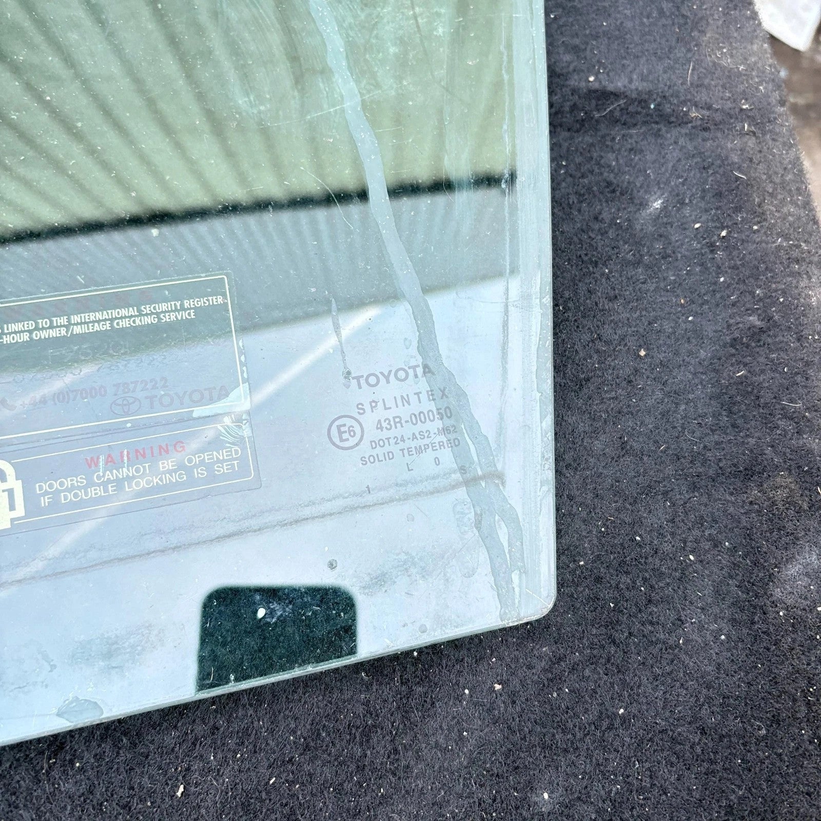 Toyota Avensis 1997-03 Front Left Passenger Door Window Glass D4D T22 43R-00050
