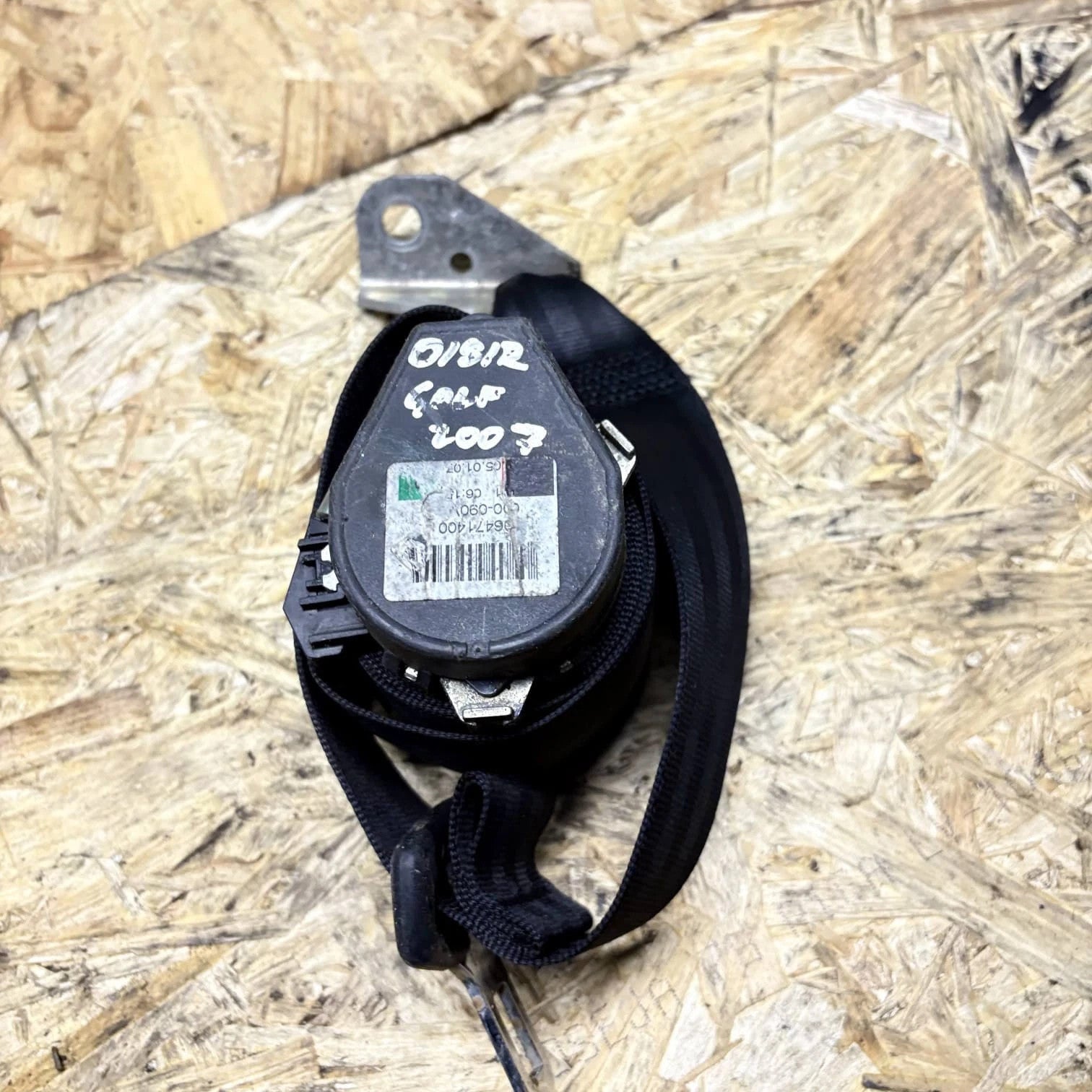 VW Golf Mk5 Mk6 Rear Right Seat Belt OSR 1K6857806N Hatchback 2003-2013