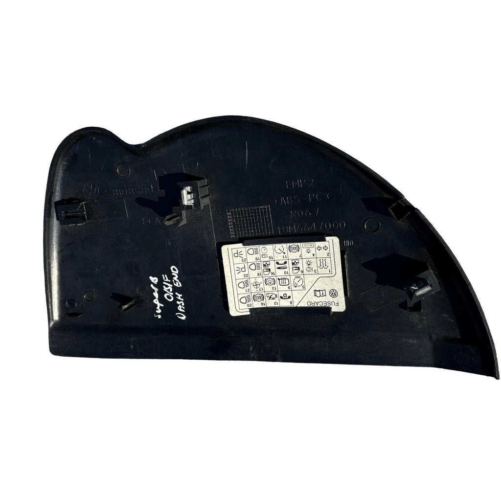 Skoda Superb B5 3U 2002-08 Front Right Driver Dash End Trim 3B0858036 18M6647000