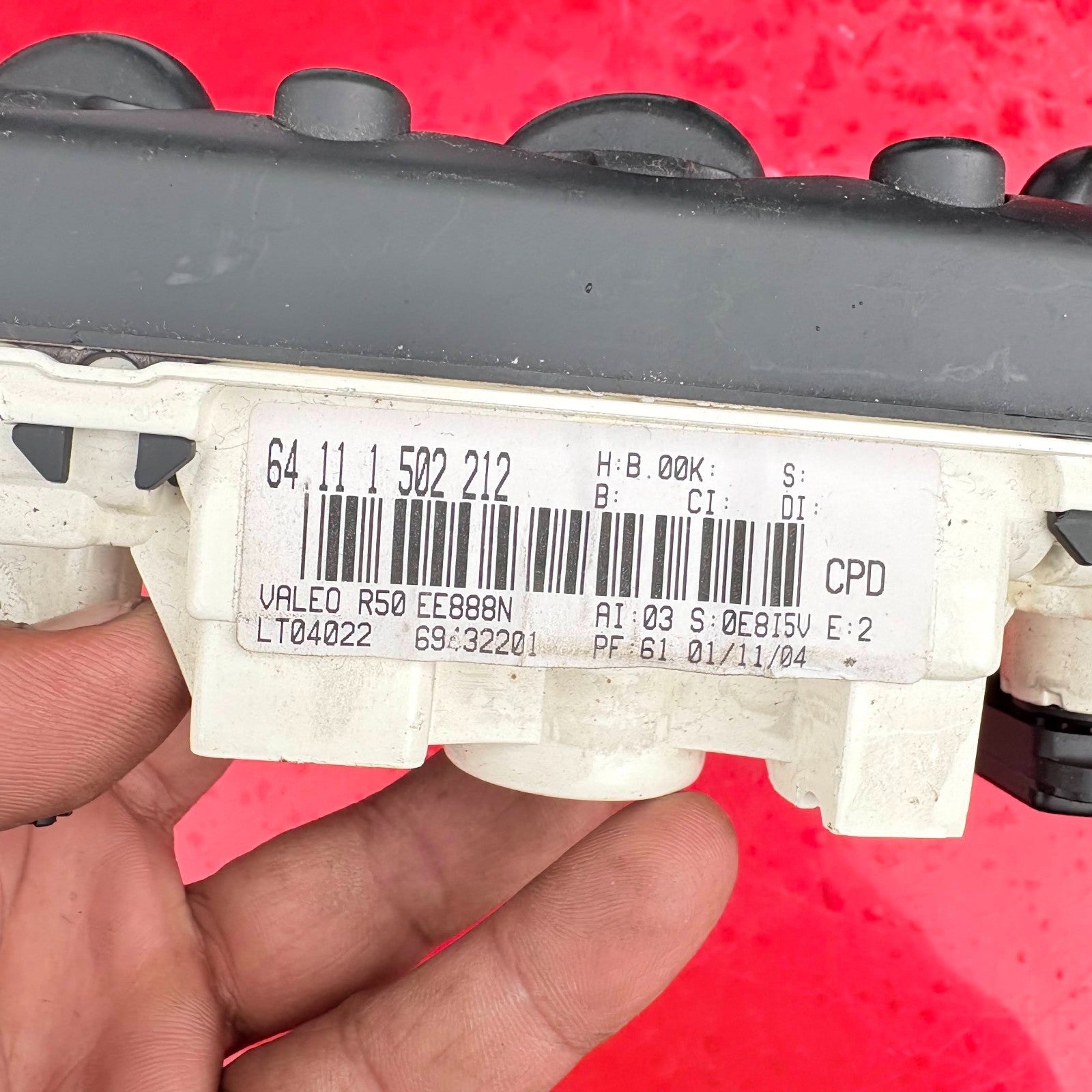 MINI COOPER 2001-2006 HEATER CONTROL PANEL 64111502212 64 11 1 502 212
