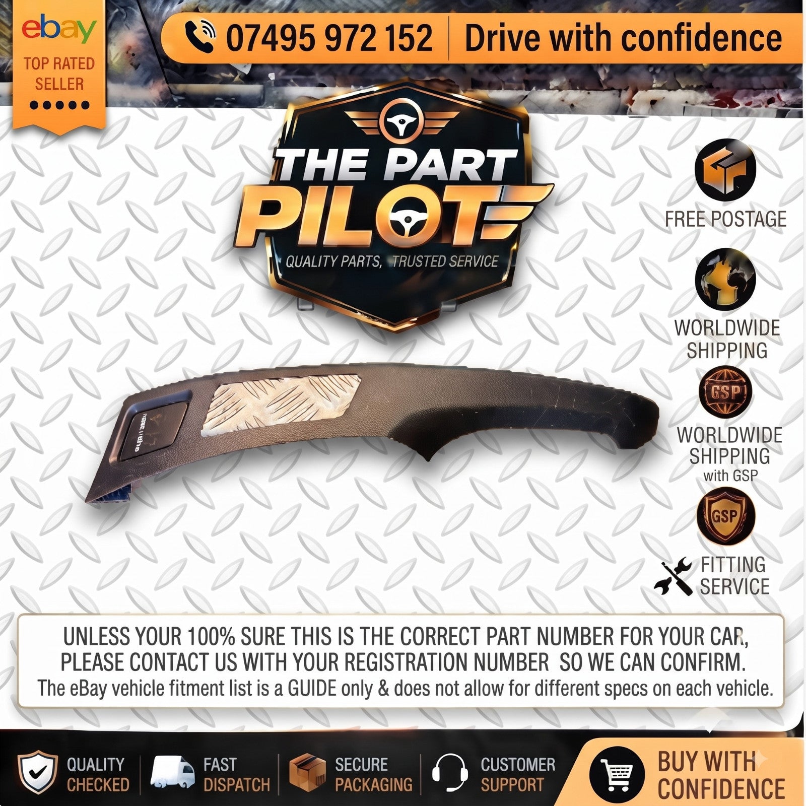 Toyota Yaris Mk2 XP90 2006-2011 LH Passenger Dash Trim Panel 55436-0D020