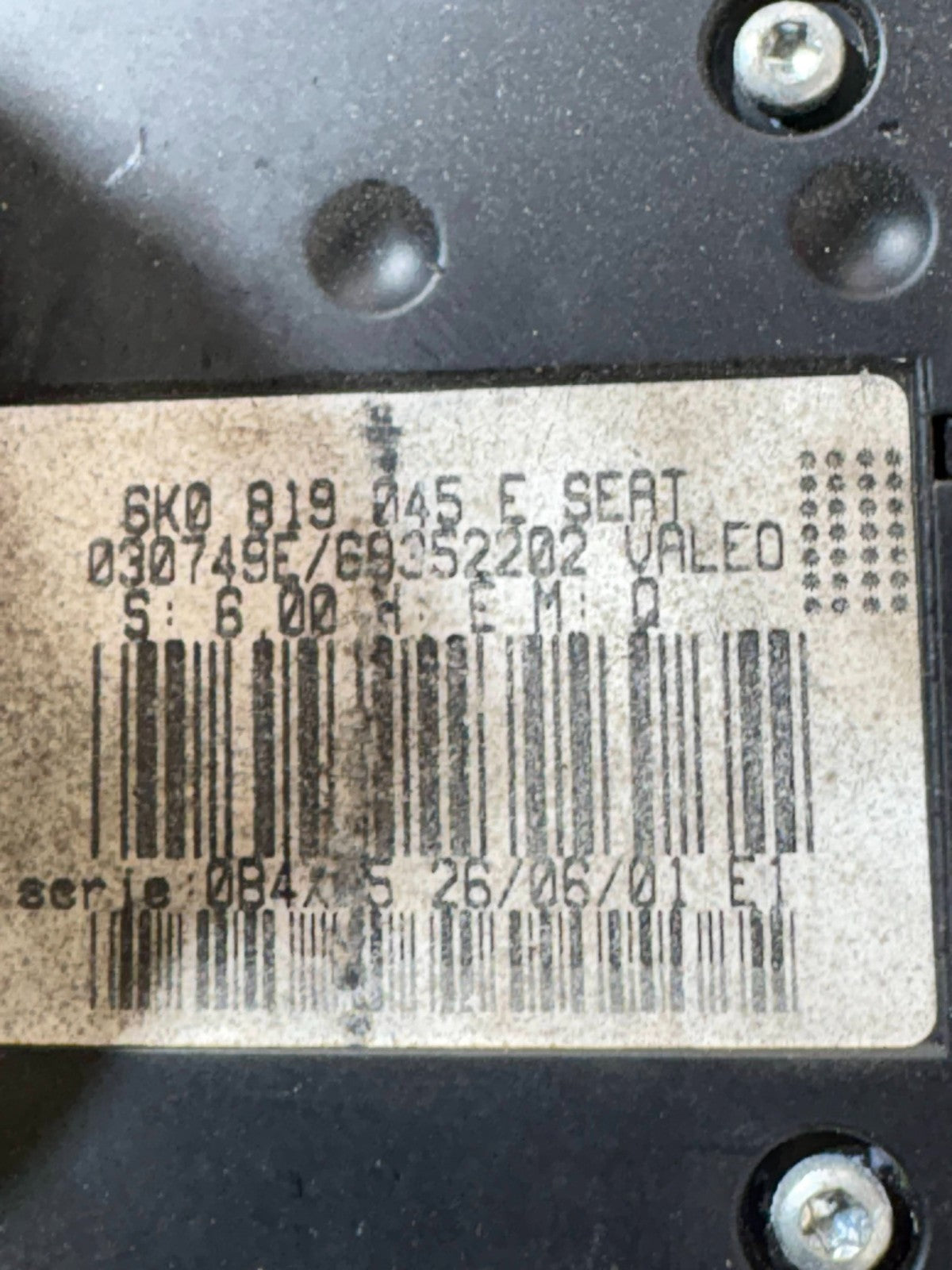 SEAT Ibiza Cordoba 6K Mk2 HVAC Heater A/C Control Panel 6K0819045E 1999-2002