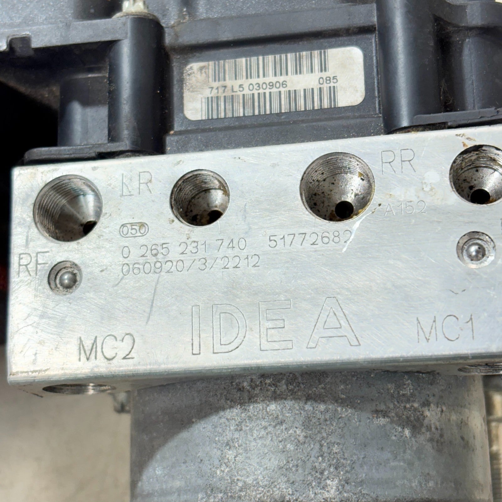 ABS Fiat Idea 2006 0265231740 51772682